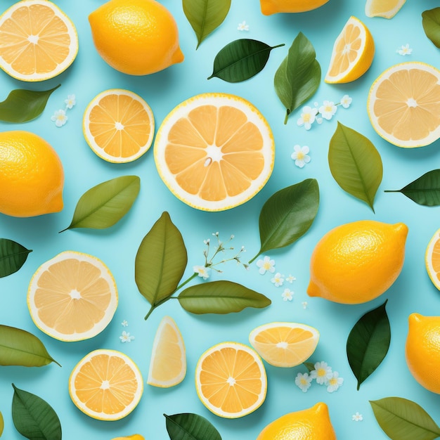 Aesthetic Fresh Lemon Wallpaper ai generated