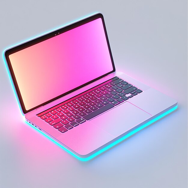 Aesthetic Technology Laptop Mockup Graphic Template