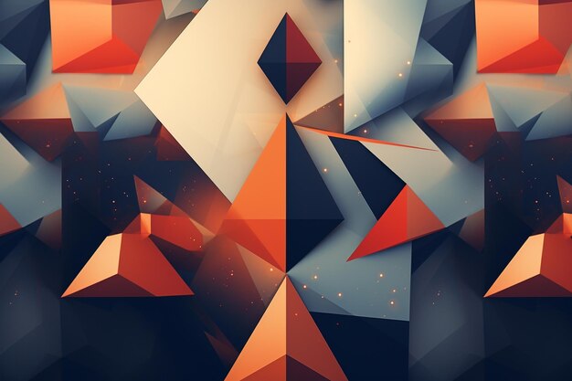 Aesthetic wallpaper made of abstract geometric shapes