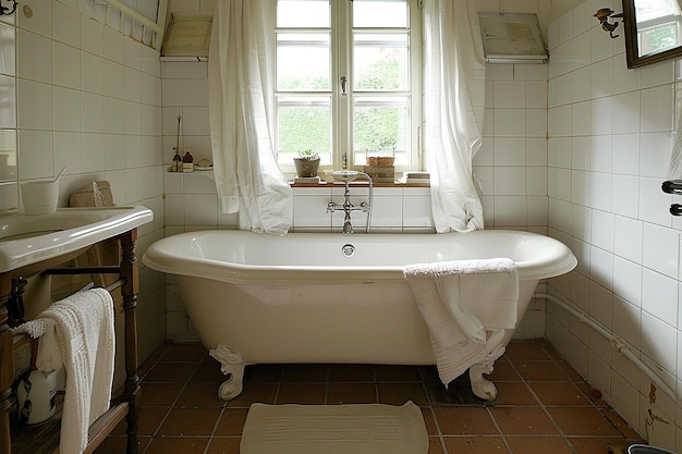 Aesthetically pleasing white bathroom