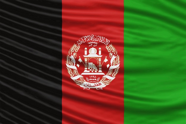 Afghanistan Flag Wave Close Up, national flag background