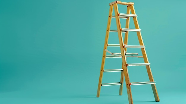 AFrame Ladder Isolated on a Flat Surface