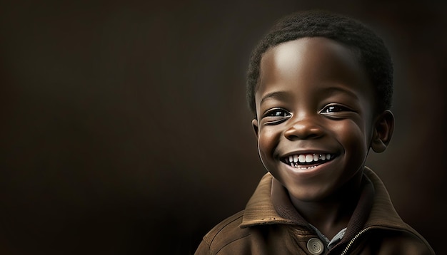 African American little boy illustration by generative AI