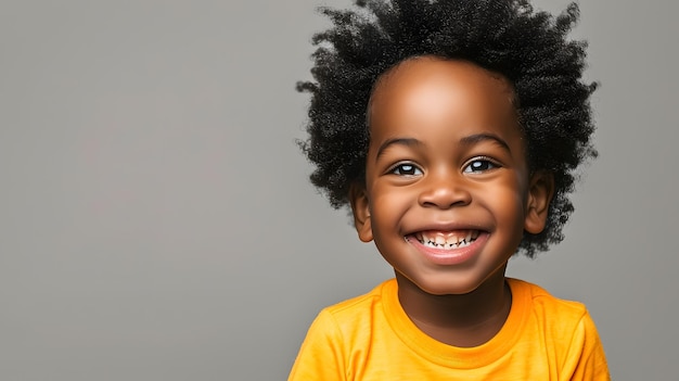 Photo african american little boy isolated happy smiling and cheerful