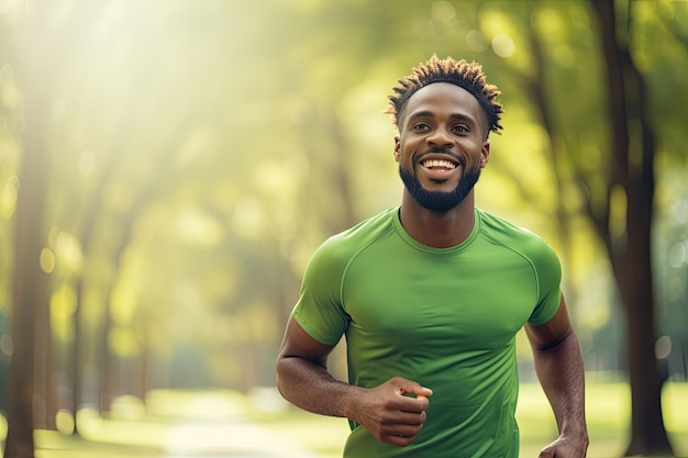 African American Man Running