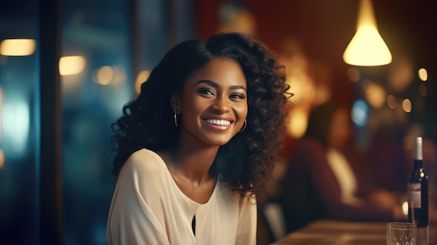 African Black woman in the bar ladies night