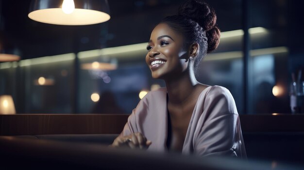 African Black woman in the bar ladies night