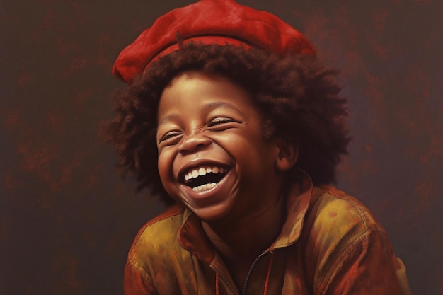 African child laughing