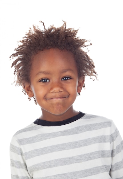 African child making funny faces 