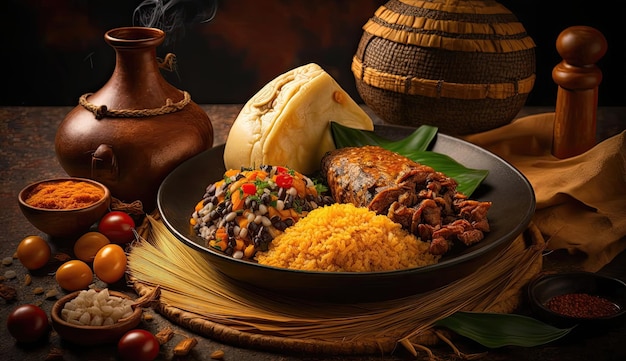 African cuisine's traditional dishes reflect the continent's cultural historical and agricultural diversity making it a unique and tantalizing culinary experience Generated by AI