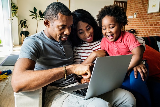 African family spending time together