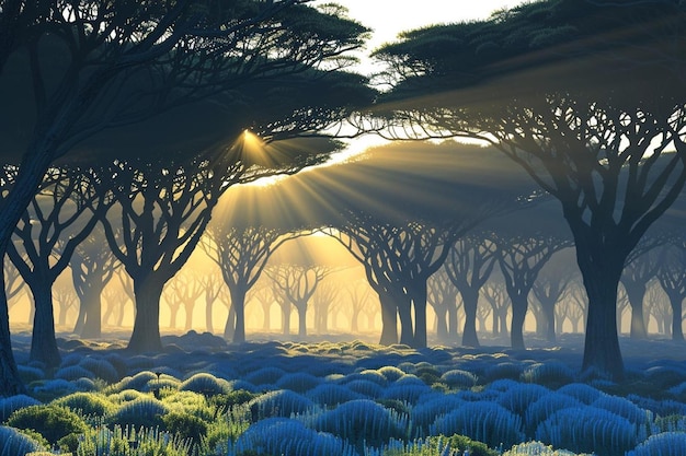 African forest outdoor landscape