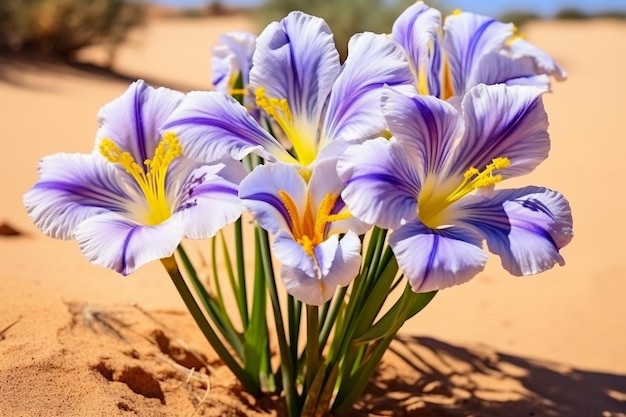 African iris pretty wild flowers in the nature