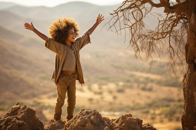 African kid enjoying life