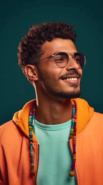 African man wearing glasses