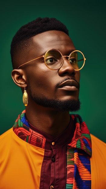 African man wearing glasses