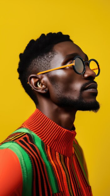 African man wearing glasses