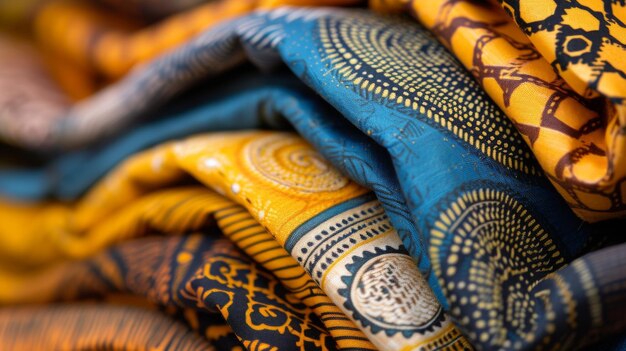 Photo african pattern on fabric textile pan africa pattern