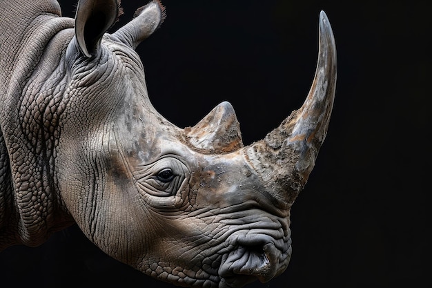 African rhino head Generate Ai