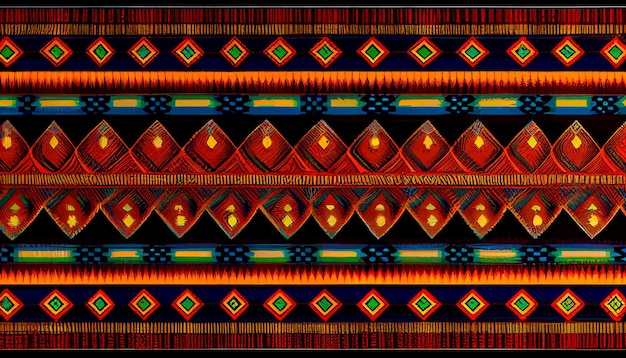 African tribal pattern in colorful Generative AI