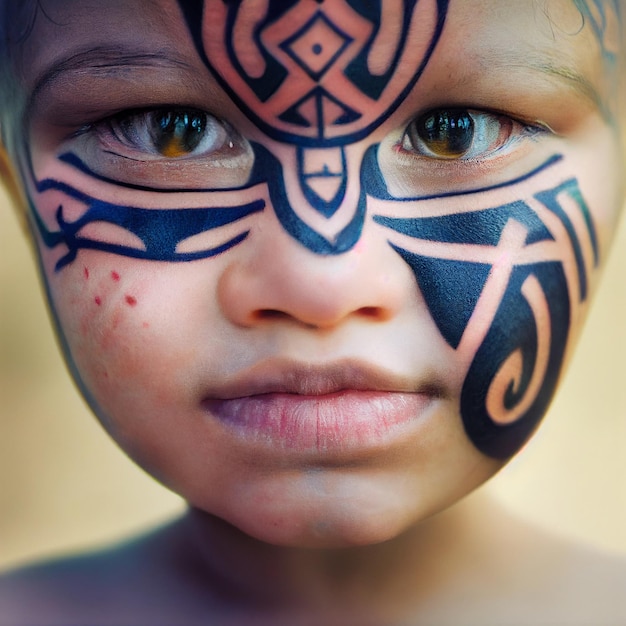 African tribe little boy portrait