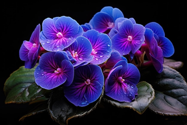 African Violets Bloom in Stunning Shades of Blue and Violet Natures Garden on Display