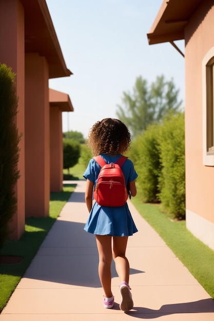 afro american school girl back to school