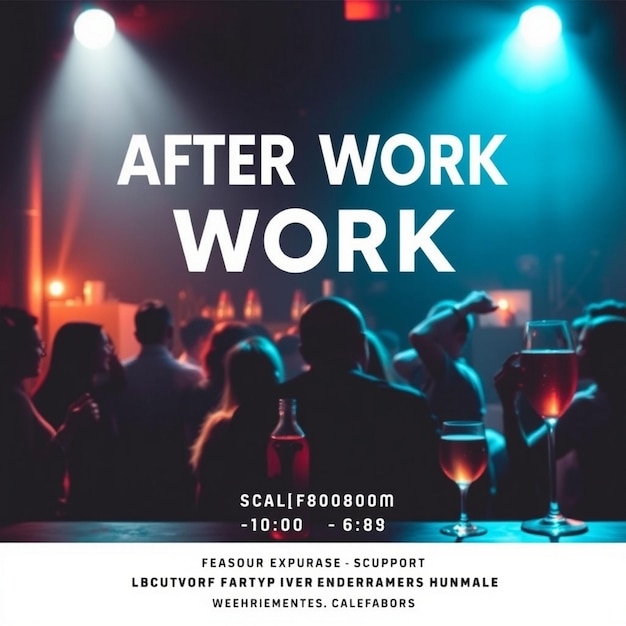 After work party flyer and social media post template