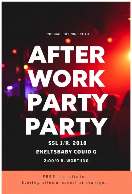 After work party flyer and social media post template