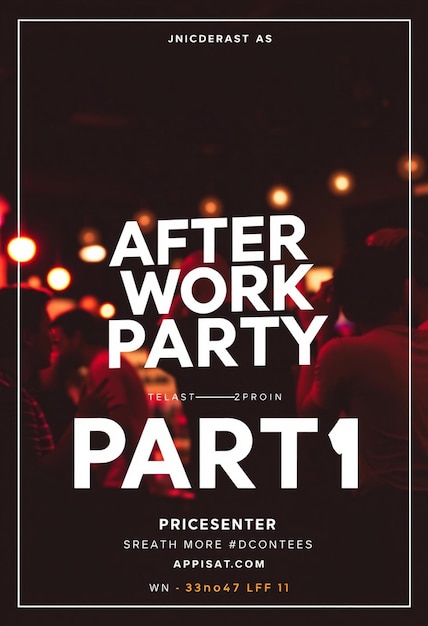 After work party flyer and social media post template