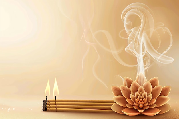 Agarbatti Incense Sticks indian illustration background