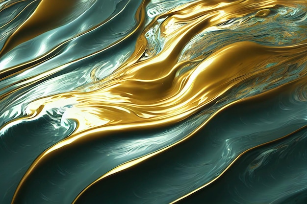 Agate marble fluid abstract background gold stripe texture Green marble agate with golden veins