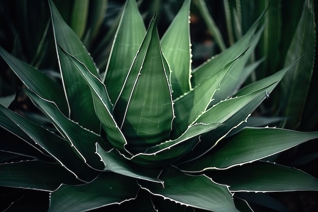 Agave attenuata cactus soft texture natural abstract delicate lines focused leaf edges blurred backg