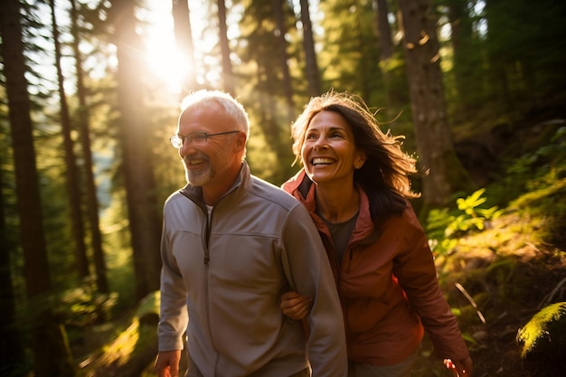 Aged Couple39s Cherished Walk Generative Ai