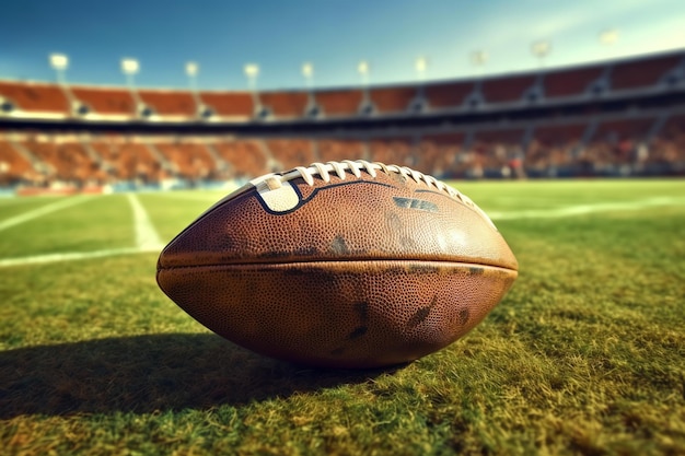 An aged leather football symbolizing physical education