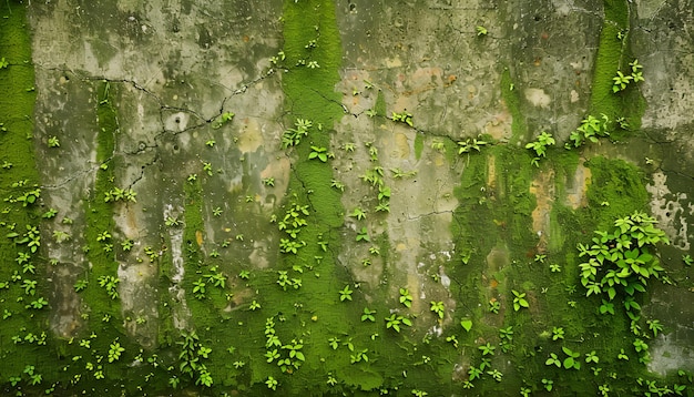 Photo an aged moss covered wall with copy space image