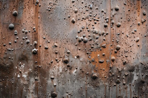 Photo aged and rustic metal surface with pitted texture