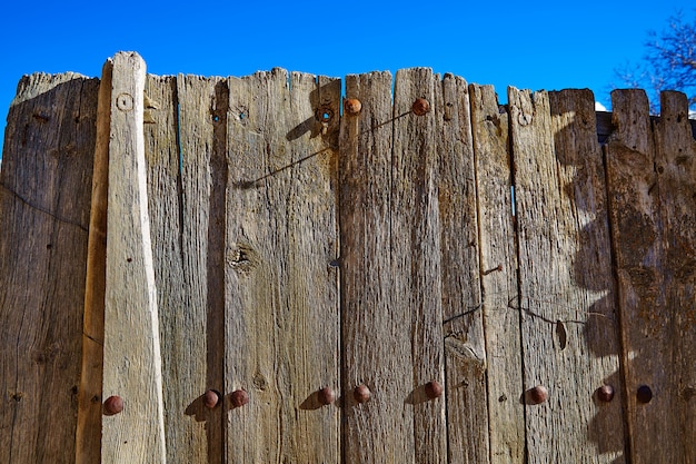 Aged wood fence in Sierra de Albarracin Teruel