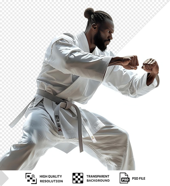 Agile martial artist mastering forms in closeup shot