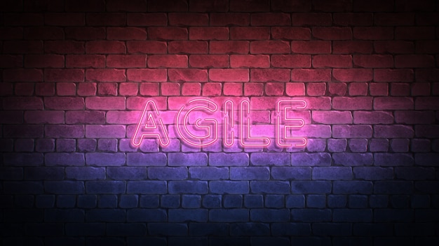 Agile neon sign on a wall