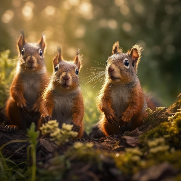 An agile squirrel scurrying up a tree in search of acorns