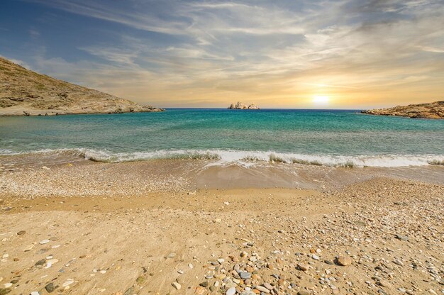 Agios Georgios beach in Skinos island Greece