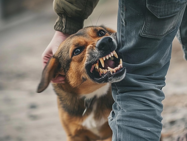 Agitated Dog in Defensive Stance