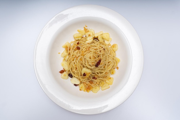 Aglio e Olio Pasta in a Neat Bowl