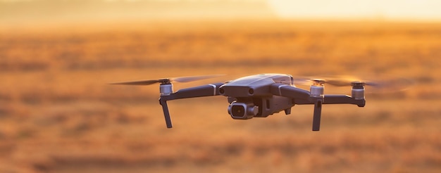 An agricultural quadrocopter explores the fields agriculture