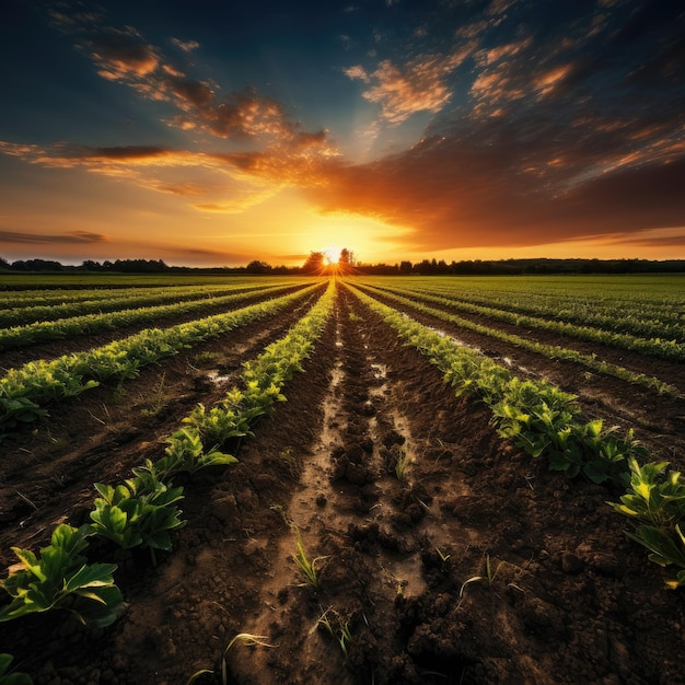 Agriculture field HD 8K wallpaper Stock Photographic Image