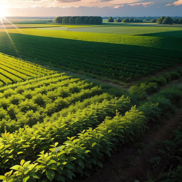 Agriculture Plant Spike Field in Nature