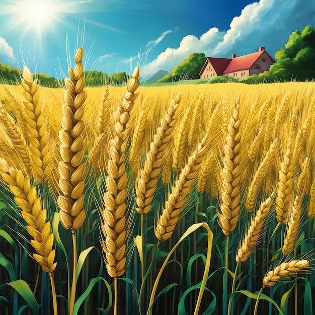 Agriculture wheat photo illustration