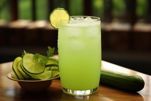 Agua Fresca de Pepino Cucumber Limeade Mexican Drink