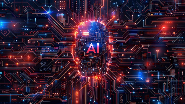 AI artificial intelligence technology microchip background